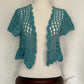 Blue Crochet Shrug