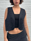 Black Beaded Vest