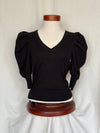 Puffy Sleeve V-Neck