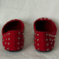 Red Studded Flats