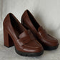 Brown Chunky Heels