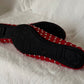 Red Studded Flats