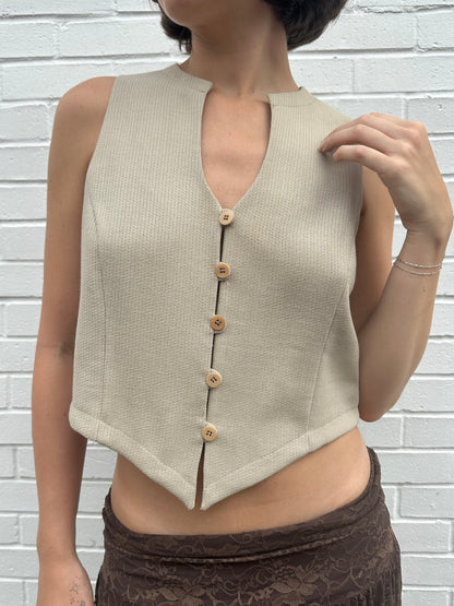 Beige Armani Vest