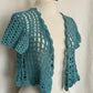 Blue Crochet Shrug