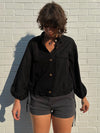 Black Brittany Button Up