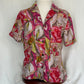 Abstract Linen Blouse