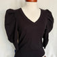 Puffy Sleeve V-Neck