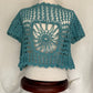 Blue Crochet Shrug