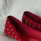 Red Studded Flats