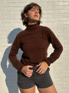 Brown Cashmere Turtleneck