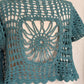 Blue Crochet Shrug