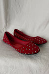 Red Studded Flats