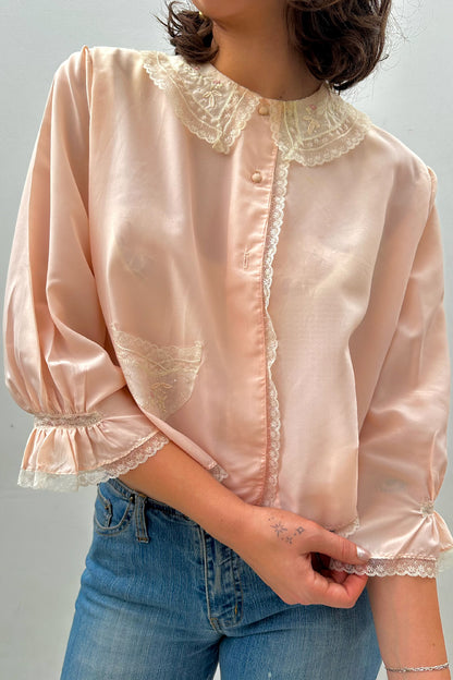 Lace Trim Baby Blouse