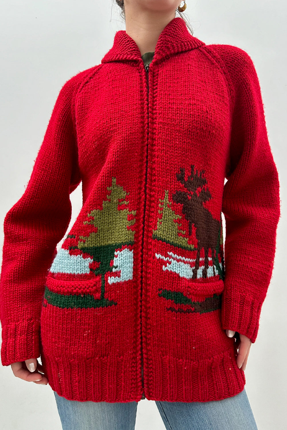 Red Moose Sweater – Lucky Raine Vintage